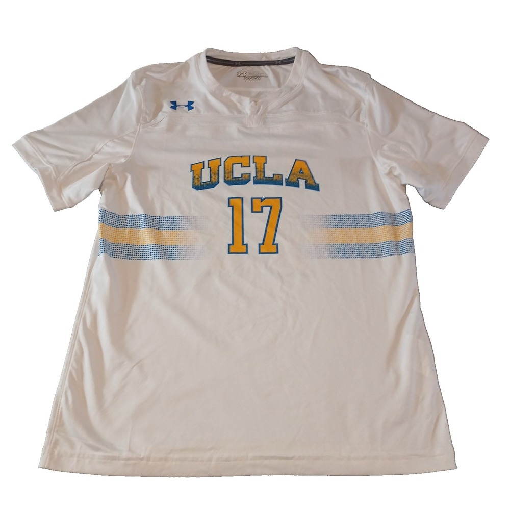 UCLA Bruins Shirt Mens Size M White Under Armour 100 Years Soccer Jersey #17